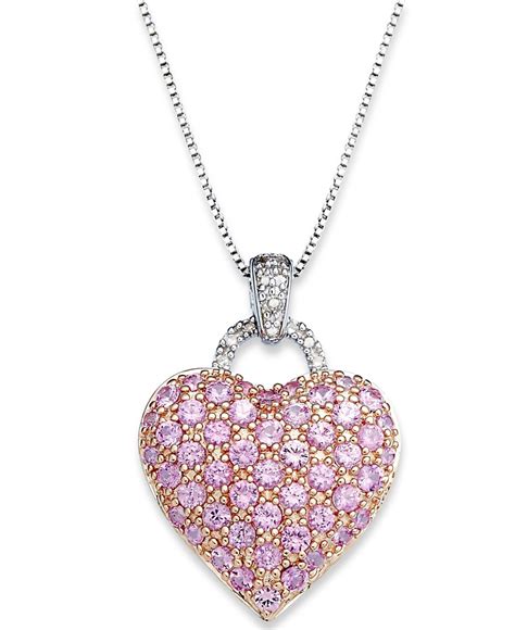 ) Halo 16" Statement <b>Necklace</b> in 14k White Gold (Also in Ruby & Emerald) $1,150. . Macys necklaces